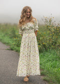 Inherit Co. Celine Puff Sleeve Floral Maxi Dress — main product shot