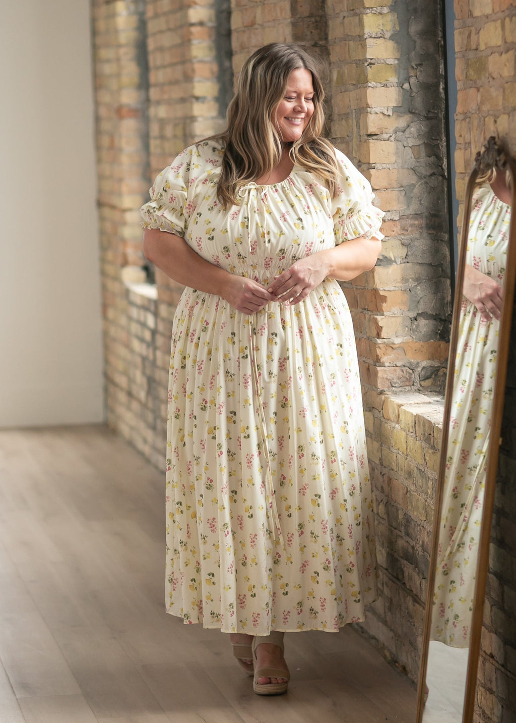 Inherit Co. Celine Puff Sleeve Floral Maxi Dress — packaging