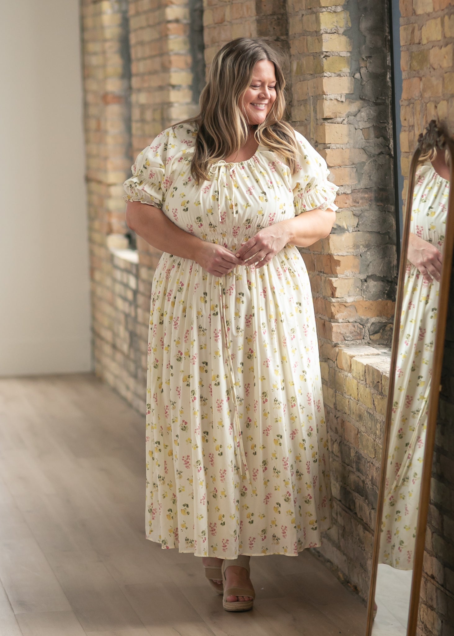 Inherit Co. Celine Puff Sleeve Floral Maxi Dress — packaging