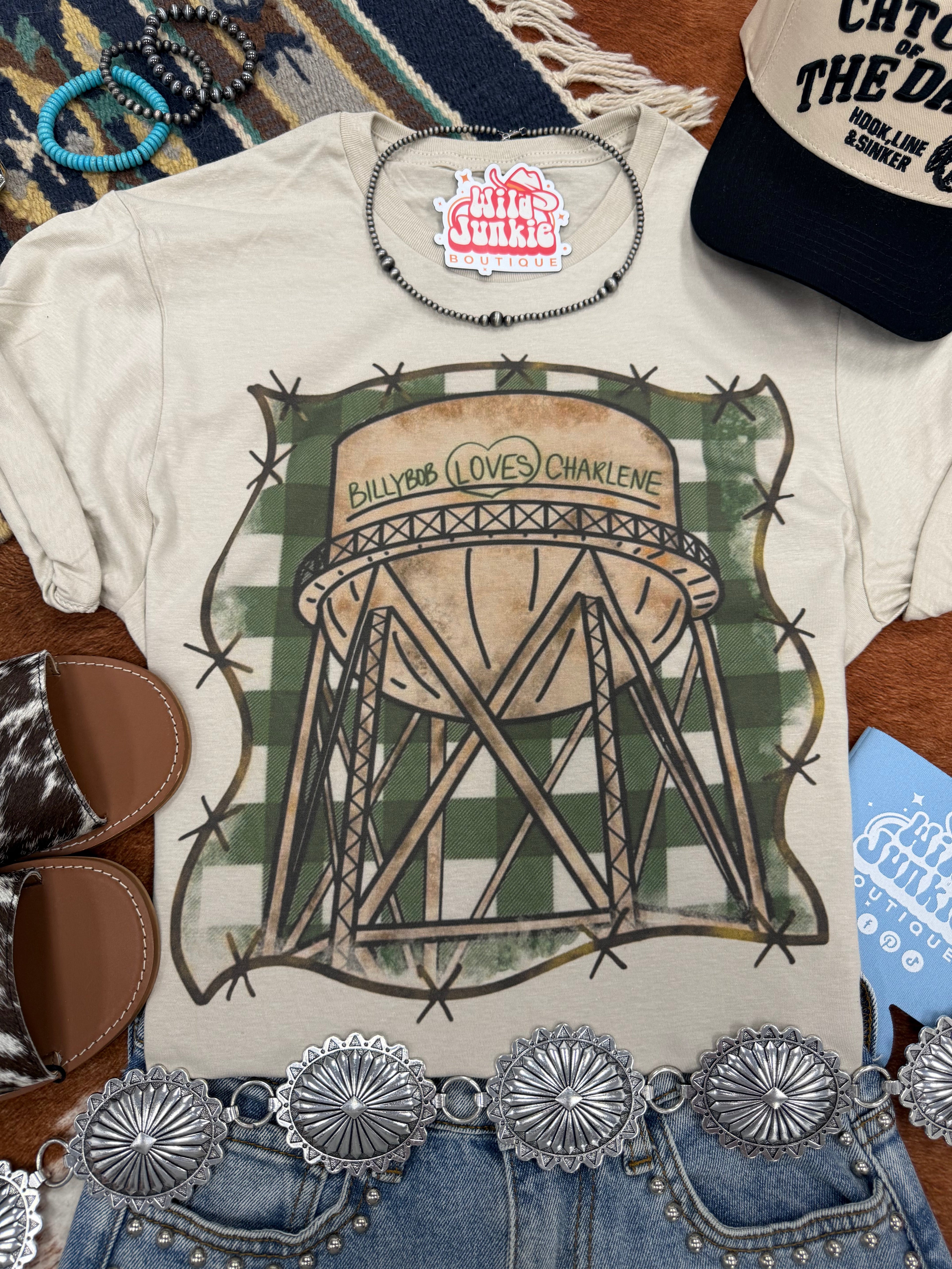 Wild Junkie Billy Bob Loves Charlene Graphic Tee — main product shot