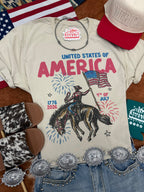 Wild Junkie United States of America Cowboy Graphic Tee — main product shot