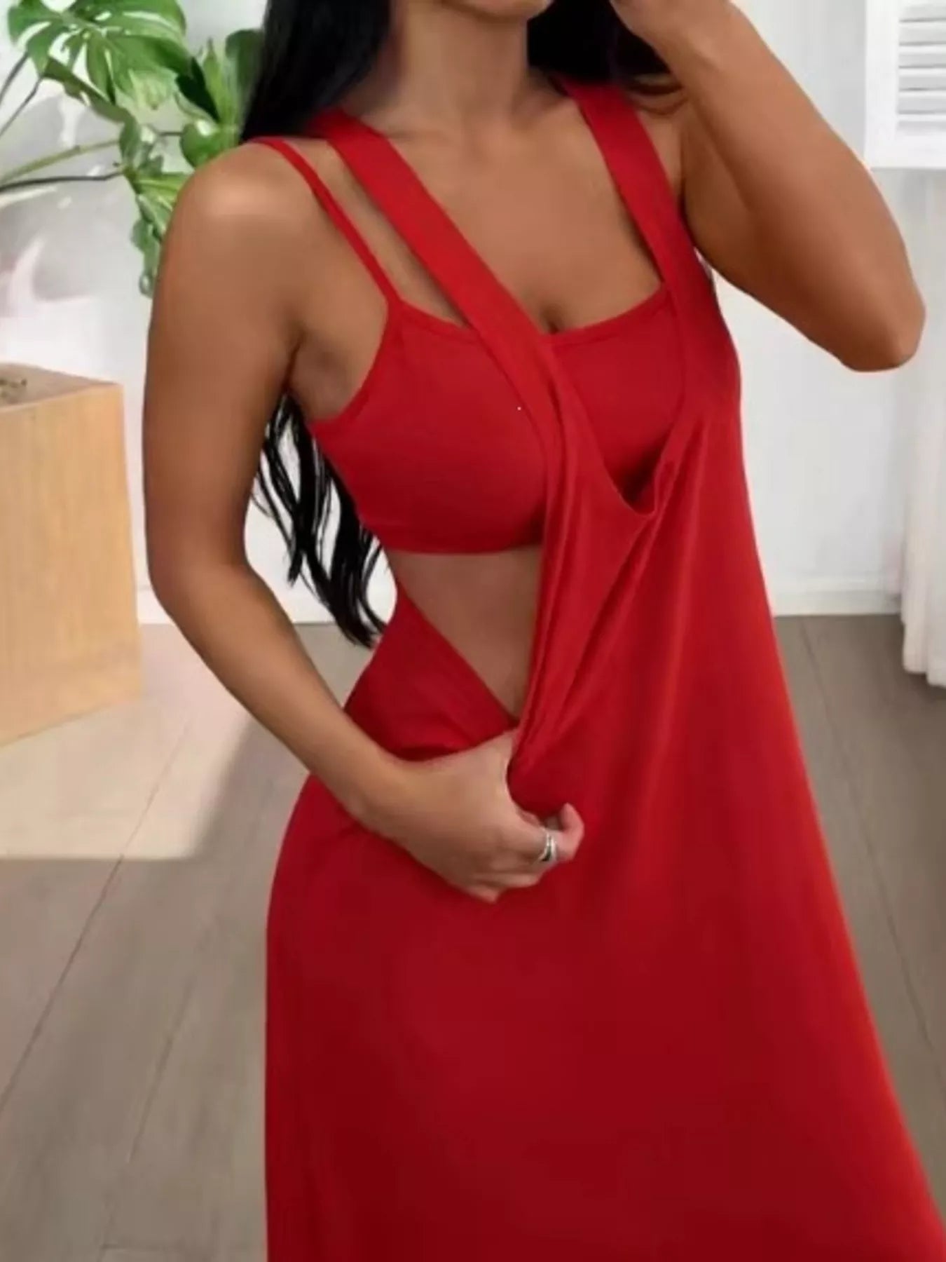 Scoop Neck Cami and Maxi Dress Set