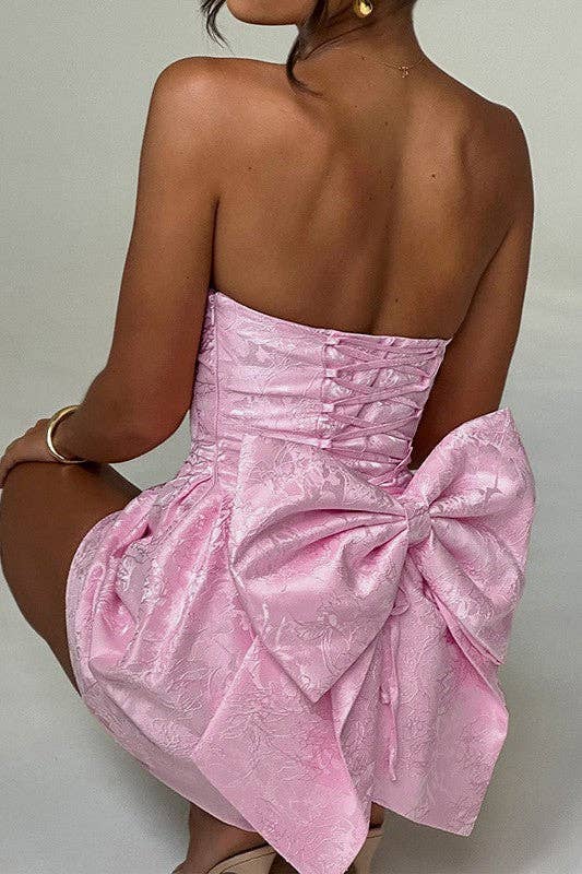 Pretty Little Patriot Pretty Little Patriot Sexy Marilyn Pink Strapless Bow Dress — product category context