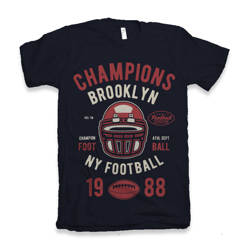 Spun Bamboo Champions Brooklyn Men's Bamboo Viscose/Organic Cotton Short Sleeve Graphic T-Shirt — detail close-up