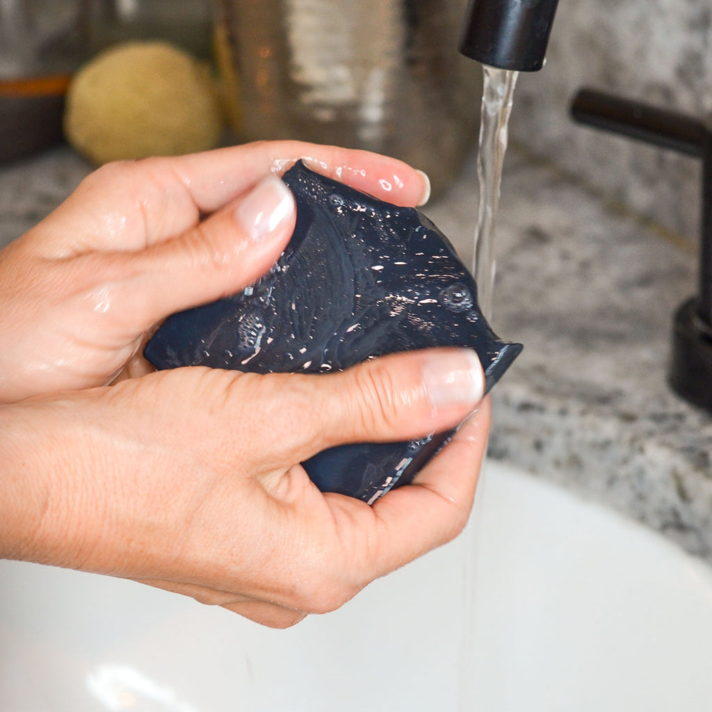 Pretty farm girl Clarifying Charcoal Bar Handmade Tallow and Goat Milk Soap Bar — lifestyle context