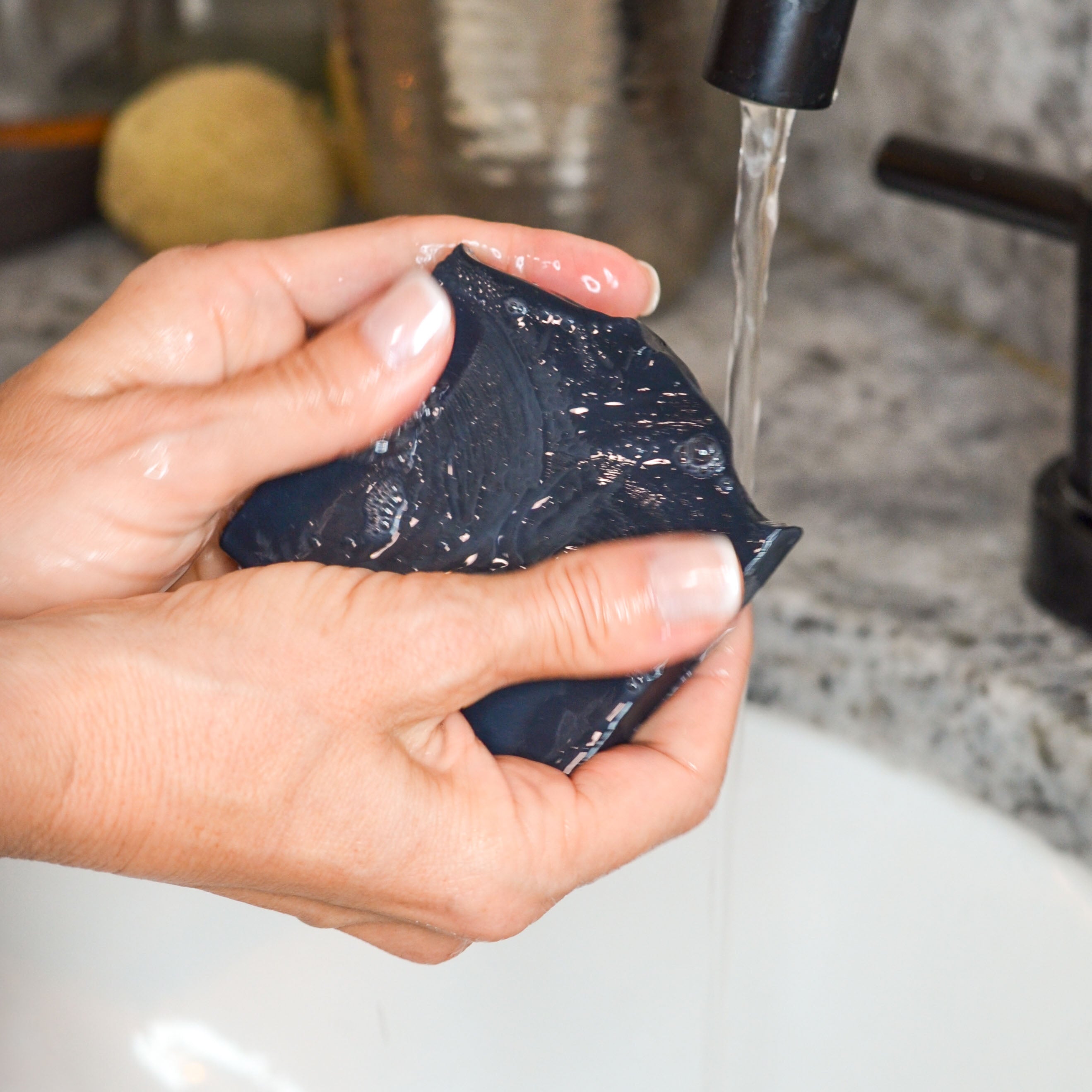 Pretty farm girl Clarifying Charcoal Bar Handmade Tallow and Goat Milk Soap Bar — lifestyle context