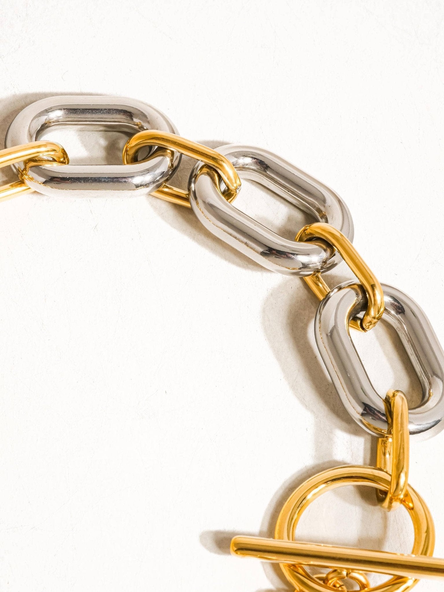 Charlette 18K Plated  Gold Non-Tarnish Multi Chain Bracelet