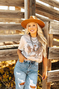 Wild Junkie Check Your Ego Amigo Desert Rider Graphic Tee - Tan — main product shot