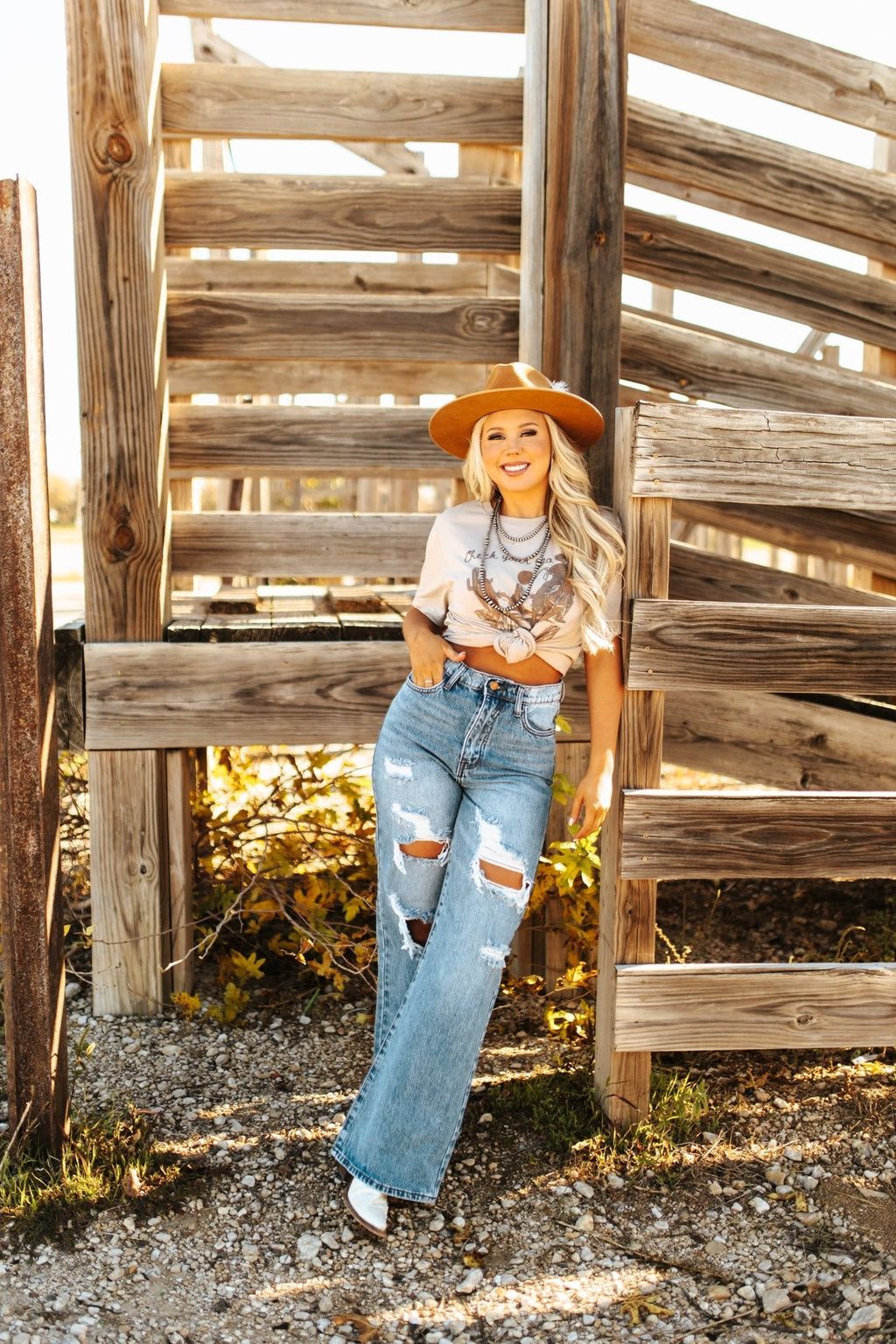 Wild Junkie Check Your Ego Amigo Desert Rider Graphic Tee - Tan — detail close-up