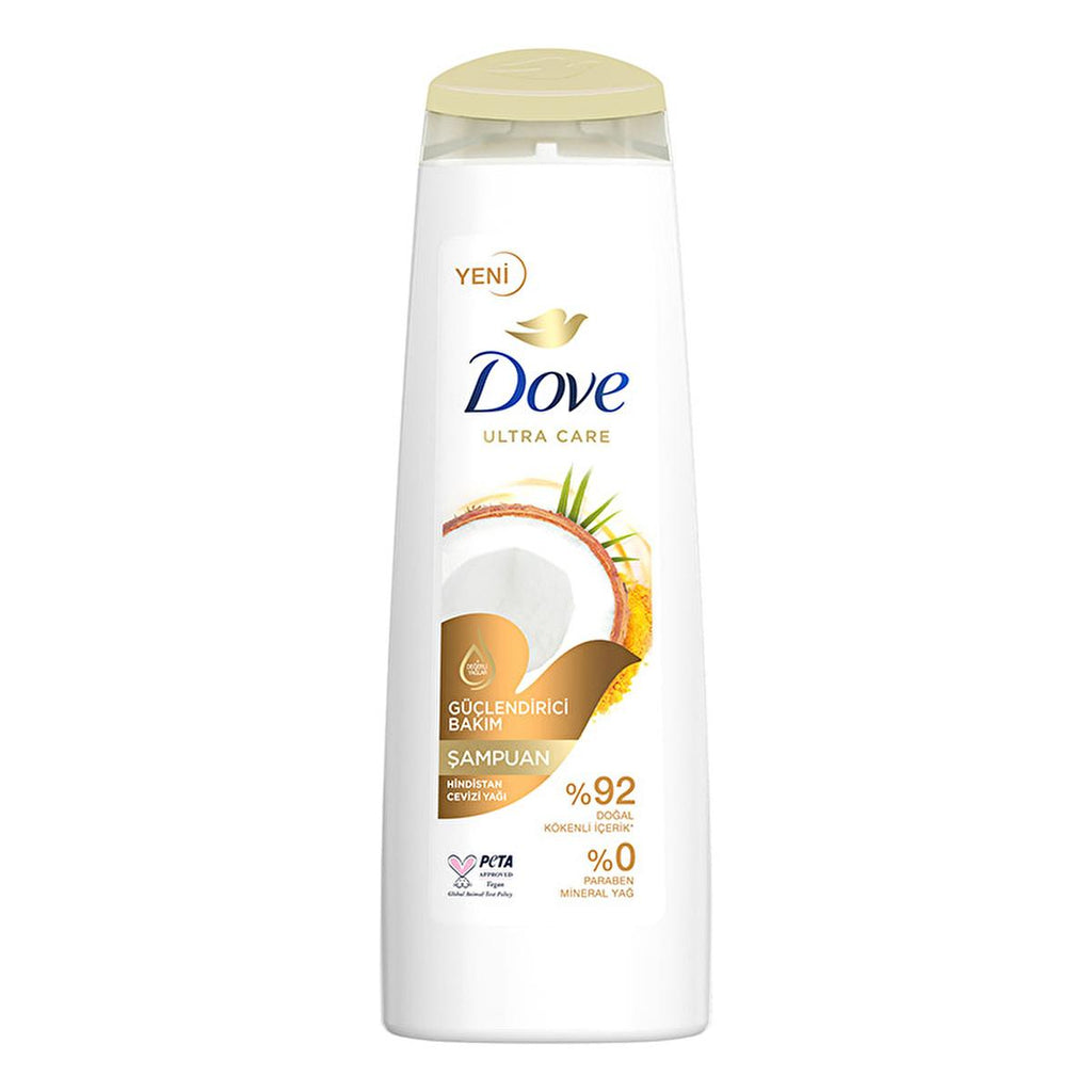 Dove Coconut Oil Shampoo - Natural, Vegan, Cruelty-Free Hair Care for Weak & Damaged Hair