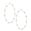 Mariam's Collection Chic Pearl Earrings Hoop Oversized Earrings (MAC320) — feature highlight