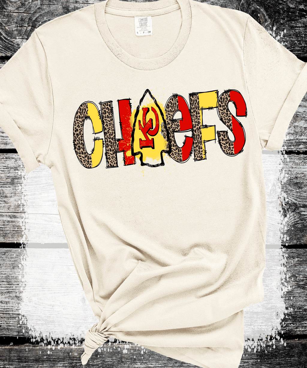 A Blessed Texas Mess Boutique Chiefs Leopard print Football Sweatshirt, Chiefs T-shirt And Hoodie, Trending… — A Blessed Texas Mess Boutique branding close-up