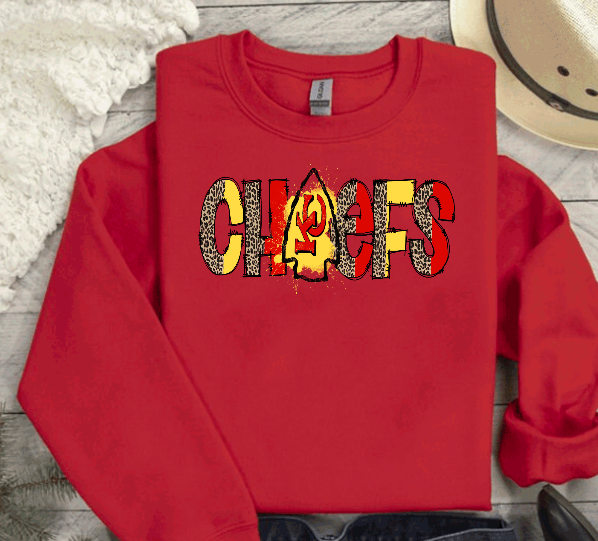 A Blessed Texas Mess Boutique Kansas City Football Sweatshirt, Chiefs T-shirt And Hoodie, Trending KC Fan… — lifestyle worn / used context