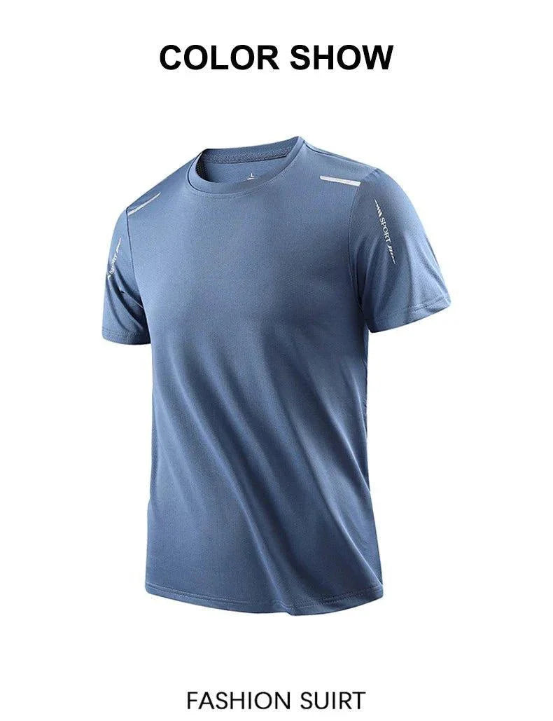 CHRLCK Men's Quick Dry Running T Shirt Size M Breathable Outdoor Sports Tee Hiking Fishing Summer Essentials
