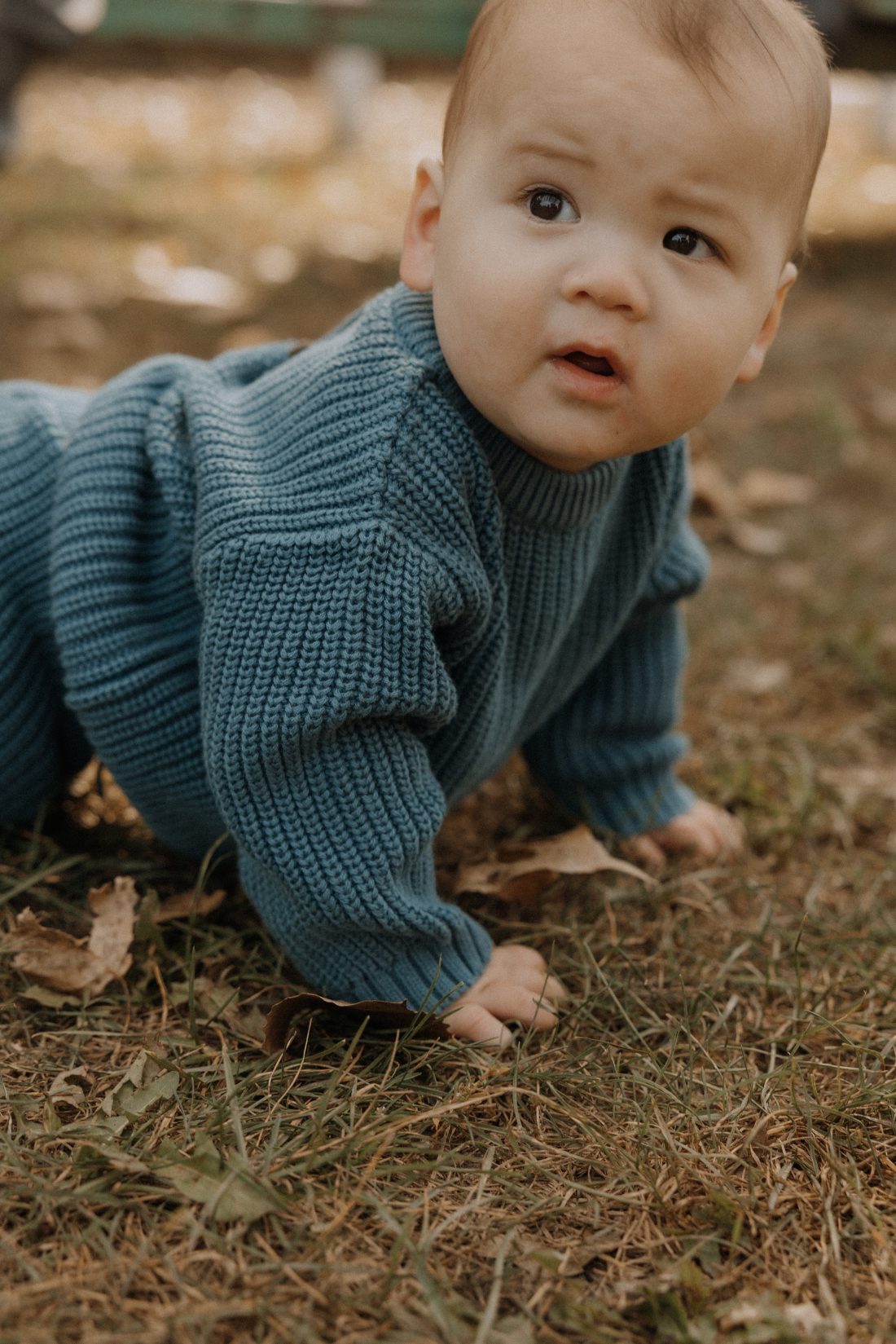 Hunter Chunky Knit Set in Bluestone