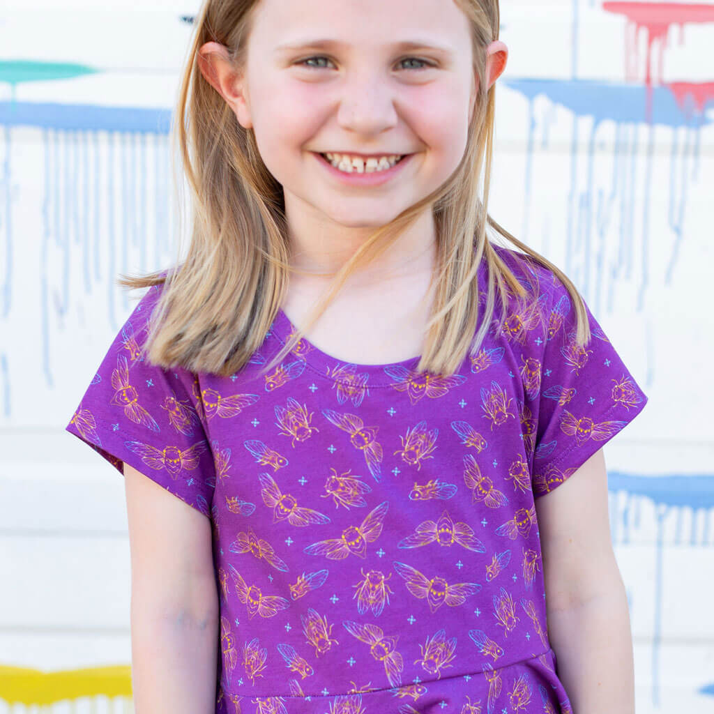 Princess Awesome & Boy Wonder "Emergence" Cicadas Super Twirler Dress with Pockets — main product shot