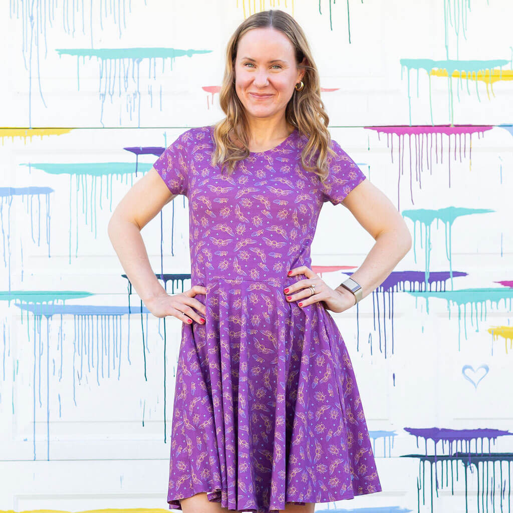 Princess Awesome & Boy Wonder Adult "Emergence" Cicadas Super Twirler Dress with Pockets — main product shot