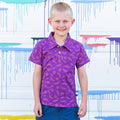 Princess Awesome & Boy Wonder "Emergence" Cicadas Short Sleeve Polo Shirt — main product shot