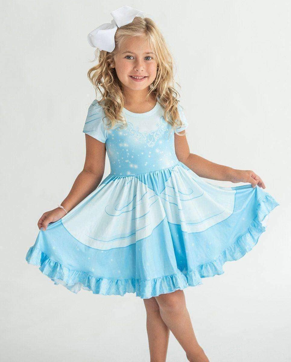 Dazzling Duos Cinderella Princess - Girls Hugs Twirl Dress with Pockets — bamboo kids clothing by Charlie's Project Kids