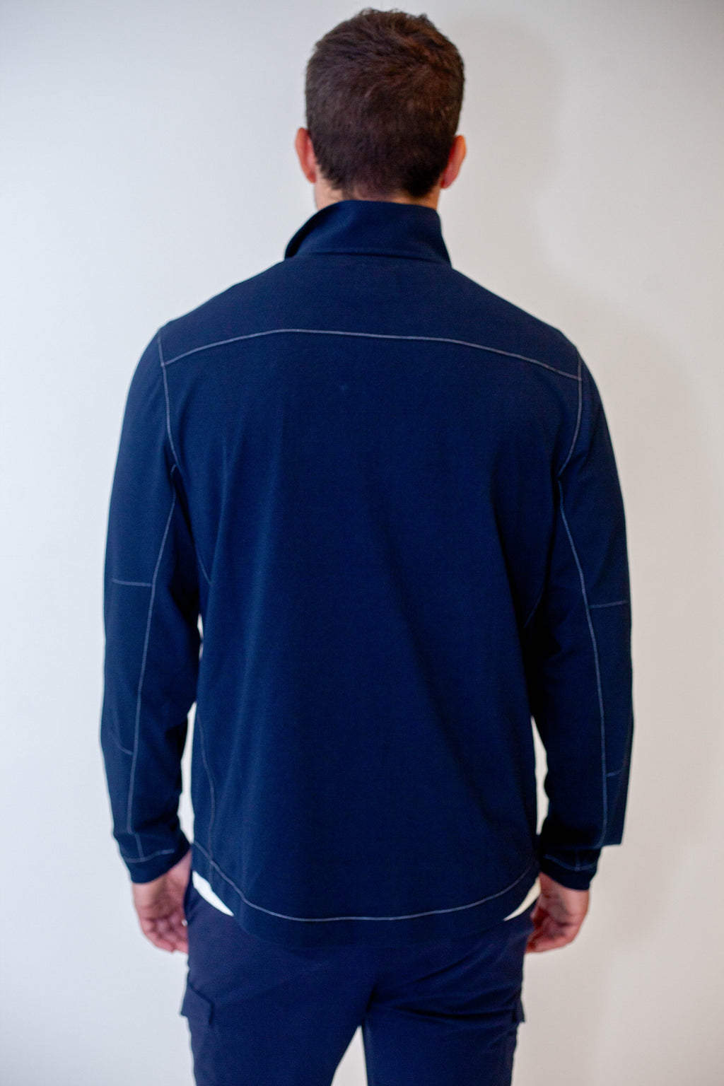Buki Buki Cinqo Travel Half Zip - Navy — side view