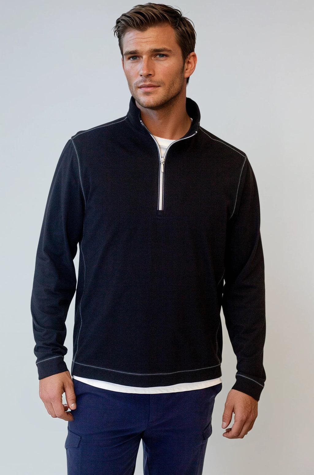 Buki Buki Cinqo Travel Half Zip - Black — main product shot