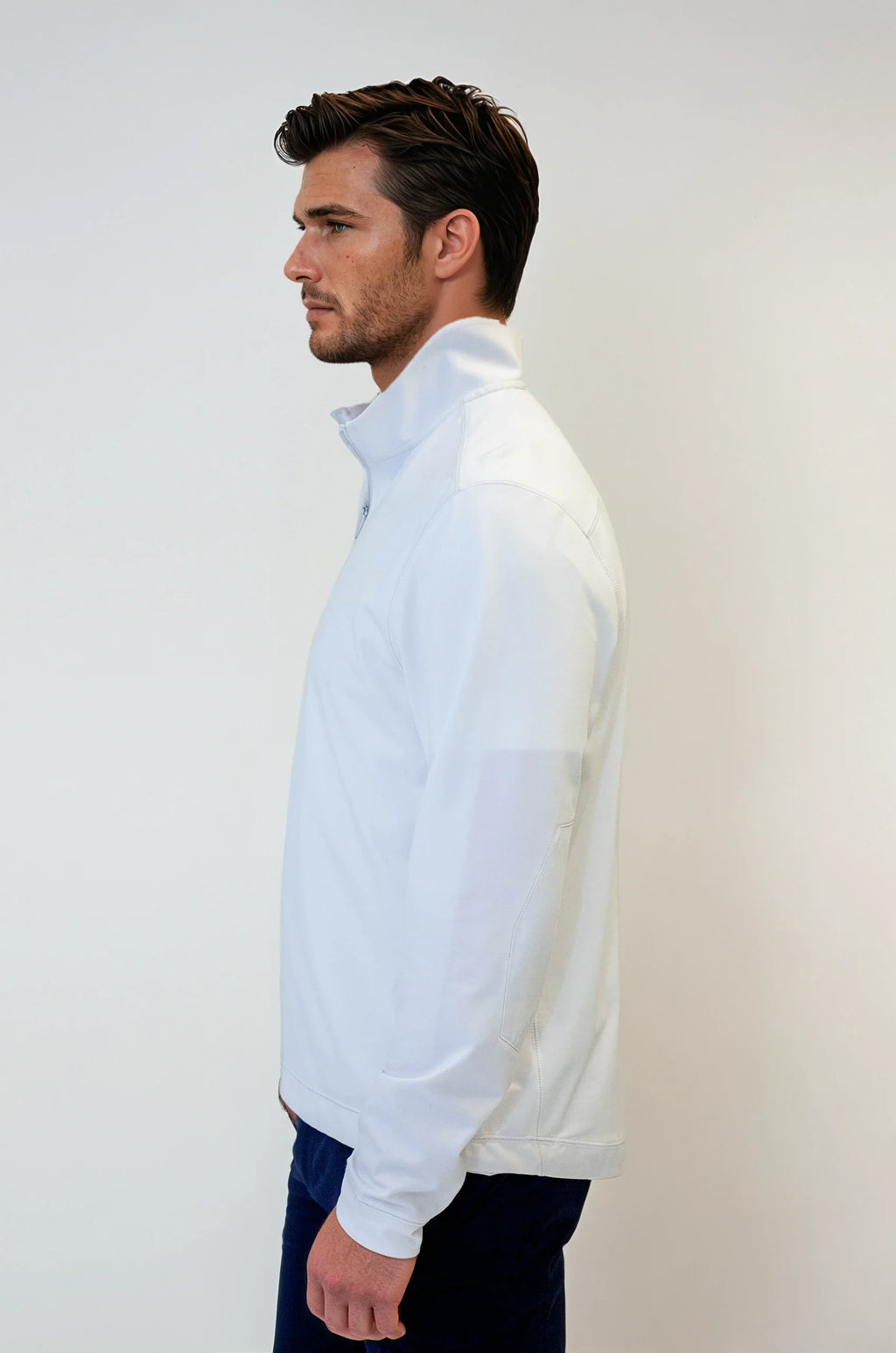 Buki Buki Cinqo Travel Half Zip - White — side view
