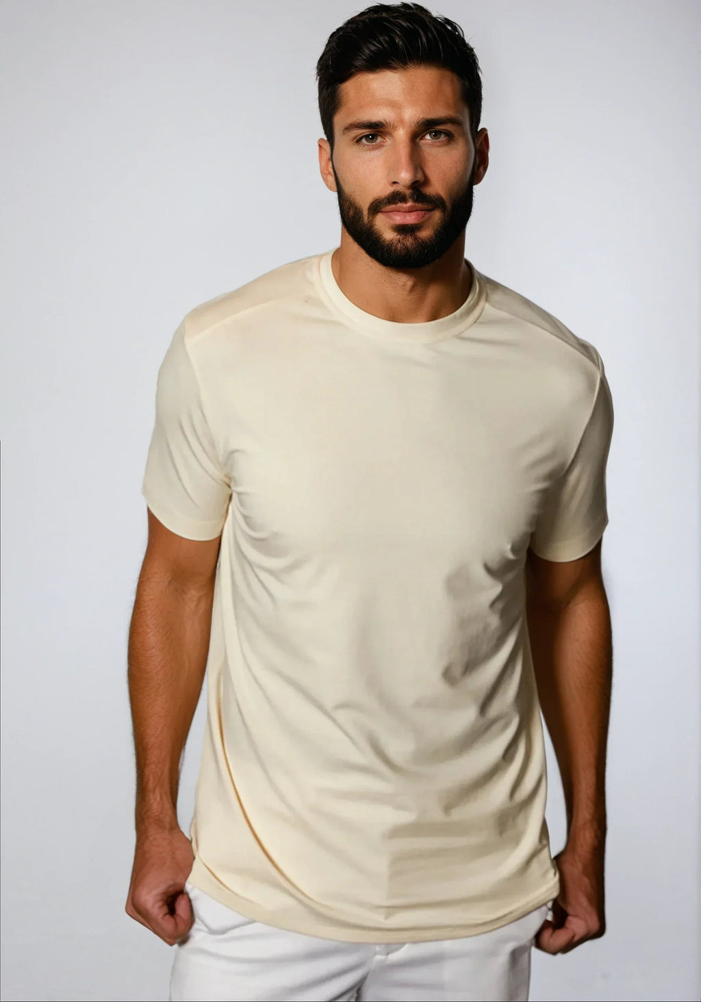 Buki Buki Cinqo Tech Tee 2-Pack - White/Maize — detail close-up