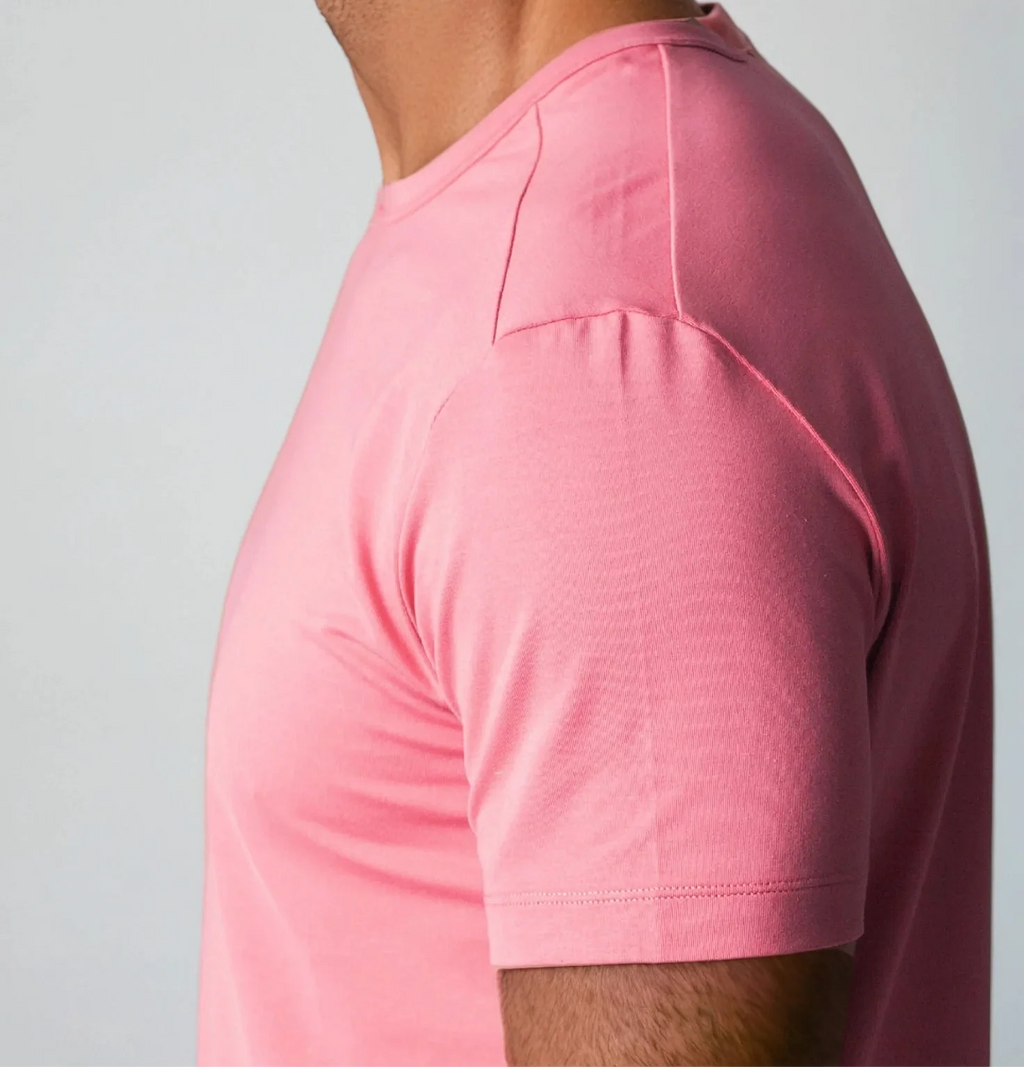 Buki Buki Cinqo Tech Tee - Slate Rose — detail close-up