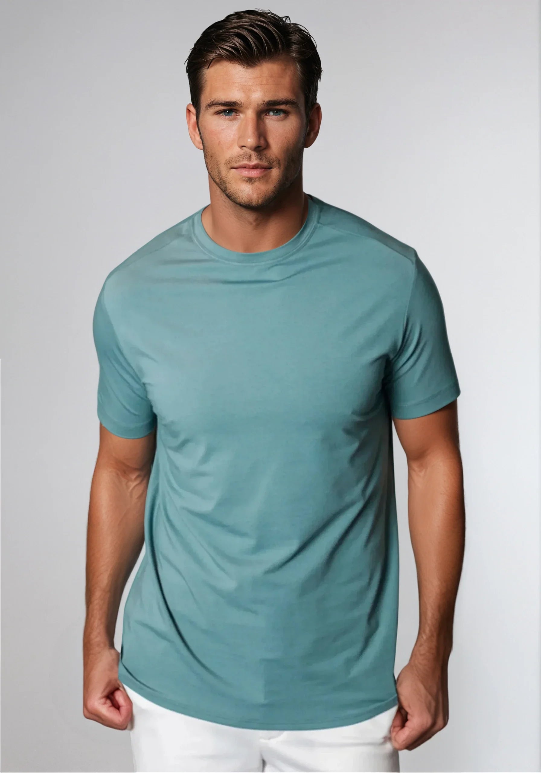 Buki Buki Cinqo Tech Tee - Blue Grey — main product shot