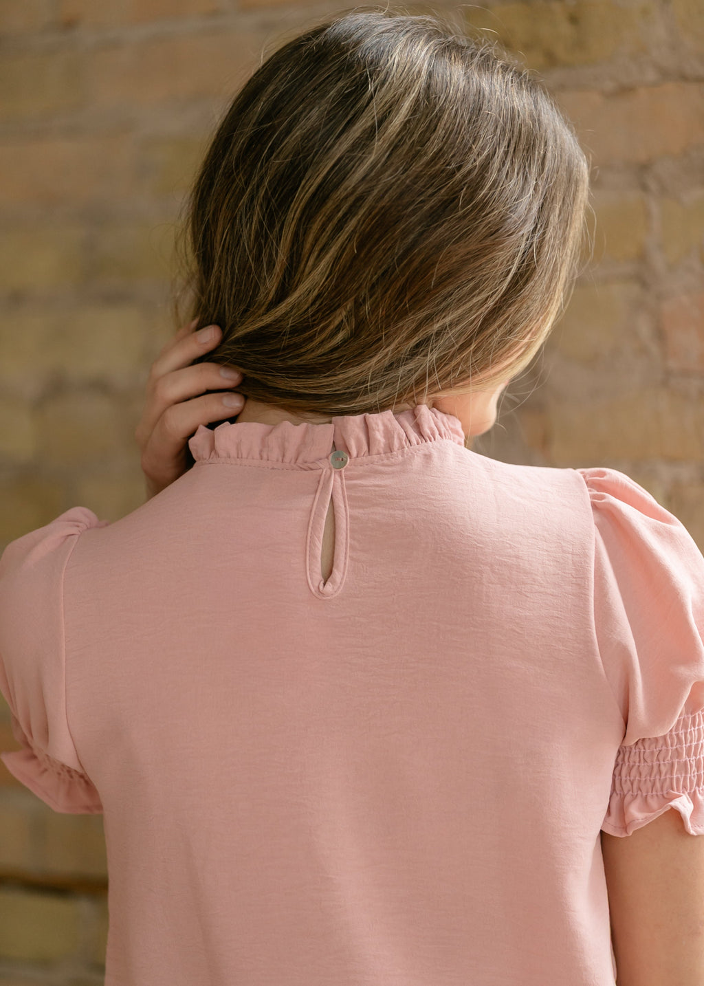 Inherit Co. Clara Ruffle Mockneck Short Sleeve Top - FINAL SALE — size reference