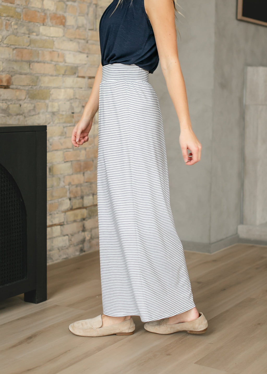 Inherit Co. Clarise Striped Premium Knit Maxi Skirt - FINAL SALE — color detail