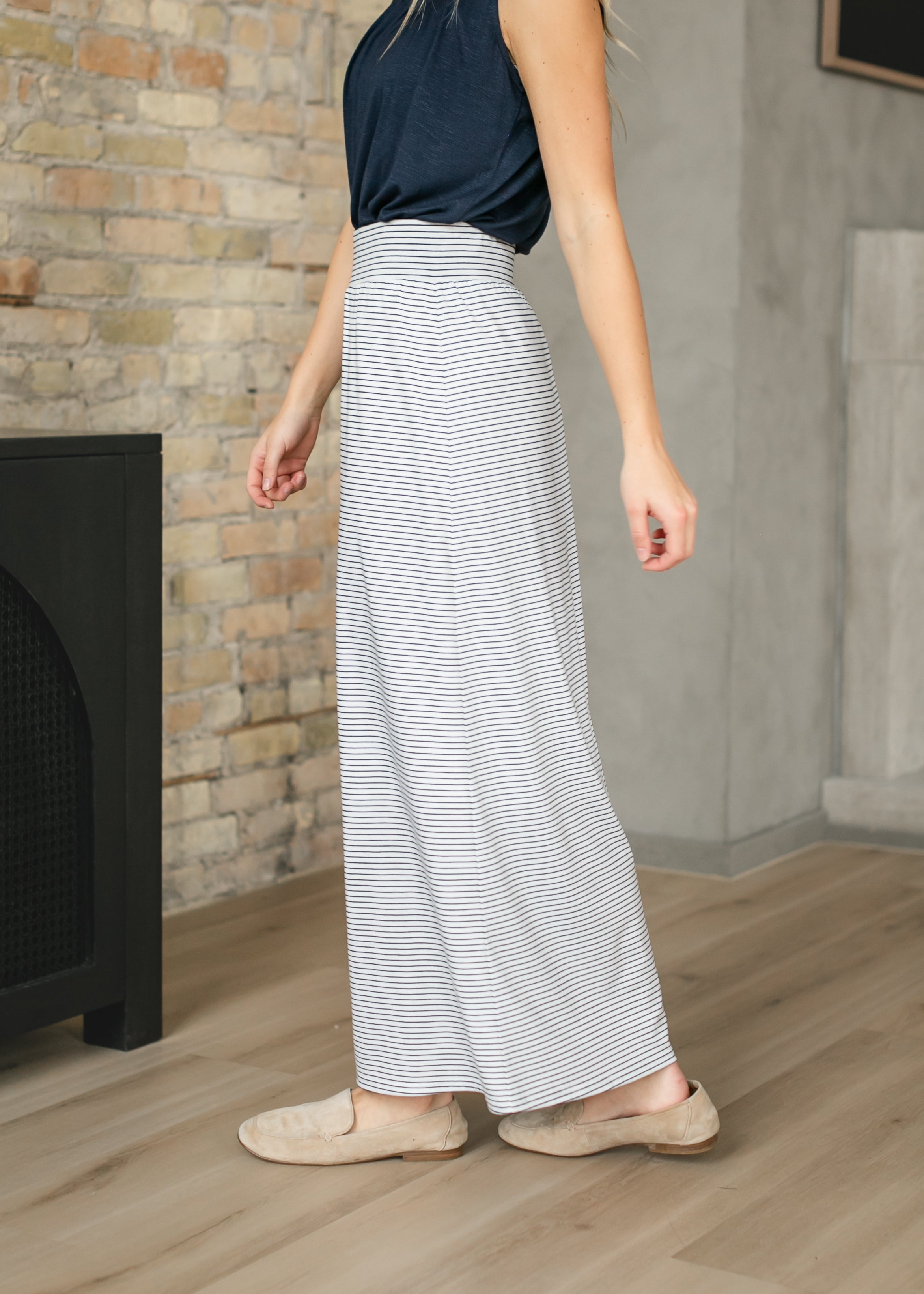 Inherit Co. Clarise Striped Premium Knit Maxi Skirt - FINAL SALE — color detail