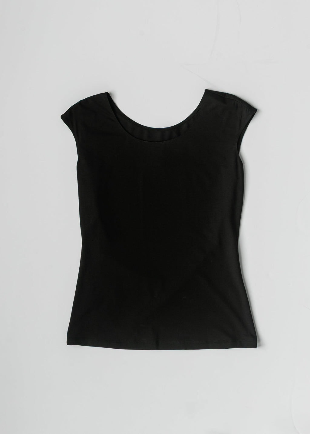 Inherit Co. Classic Black Cap Sleeve Tank — alternative angle