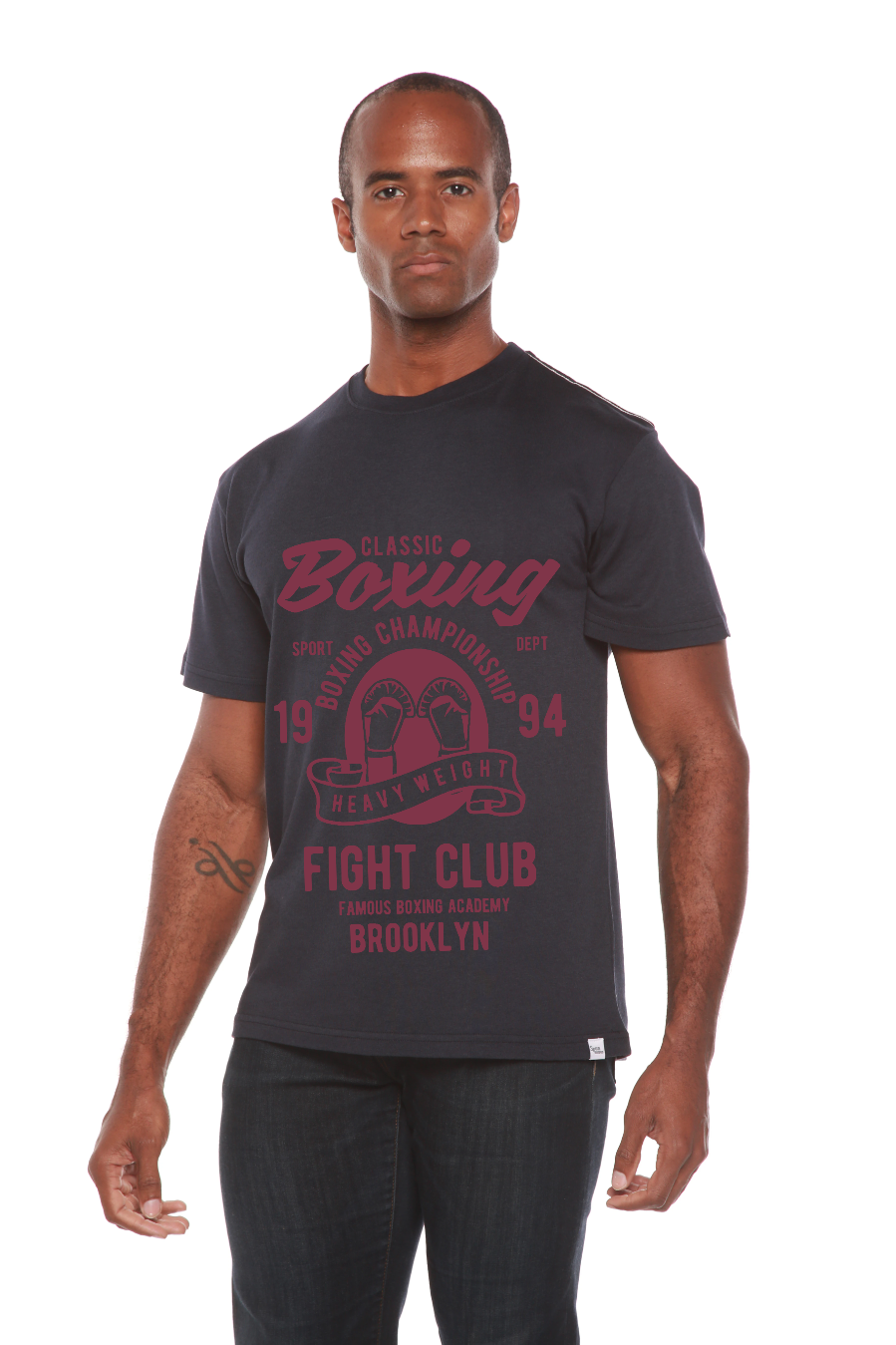 Spun Bamboo Classic Boxing Men's Bamboo Viscose/Organic Cotton Short Sleeve Graphic T-Shirt — lifestyle context