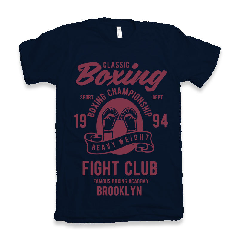 Spun Bamboo Classic Boxing Men's Bamboo Viscose/Organic Cotton Short Sleeve Graphic T-Shirt — detail close-up
