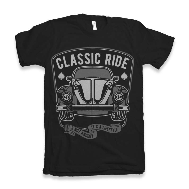 Spun Bamboo Classic Ride Men's Bamboo Viscose/Organic Cotton Short Sleeve Graphic T-Shirt — detail close-up