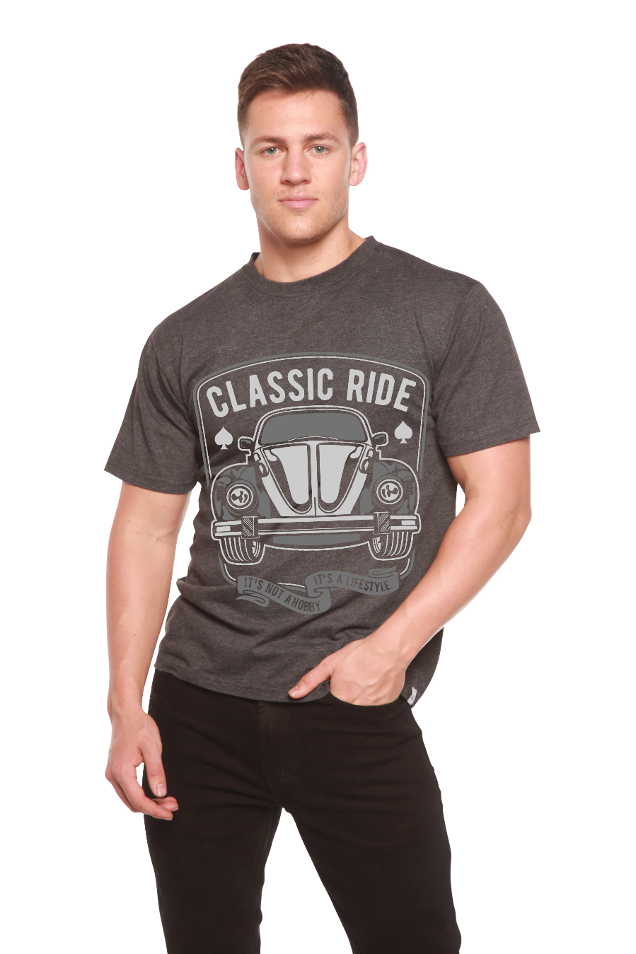 Spun Bamboo Classic Ride Men's Bamboo Viscose/Organic Cotton Short Sleeve Graphic T-Shirt — size reference