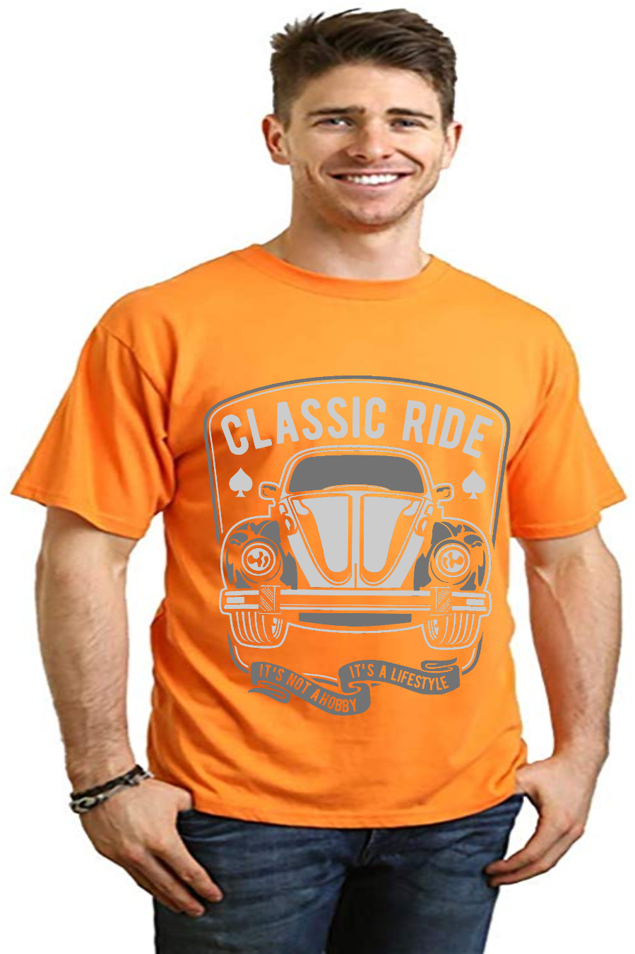 Spun Bamboo Classic Ride Men's Bamboo Viscose/Organic Cotton Short Sleeve Graphic T-Shirt — comparison shot