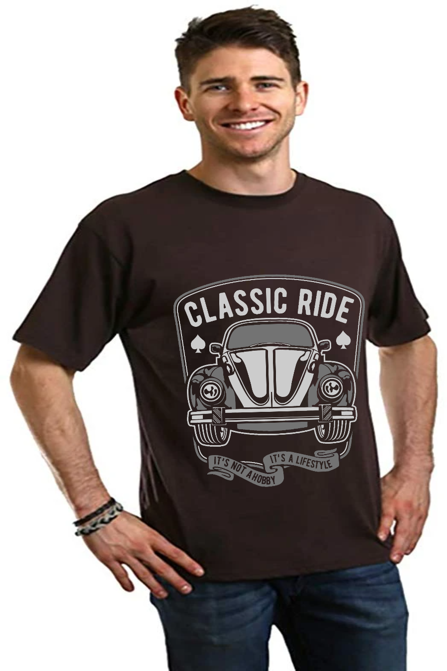 Spun Bamboo Classic Ride Men's Bamboo Viscose/Organic Cotton Short Sleeve Graphic T-Shirt — alternative angle