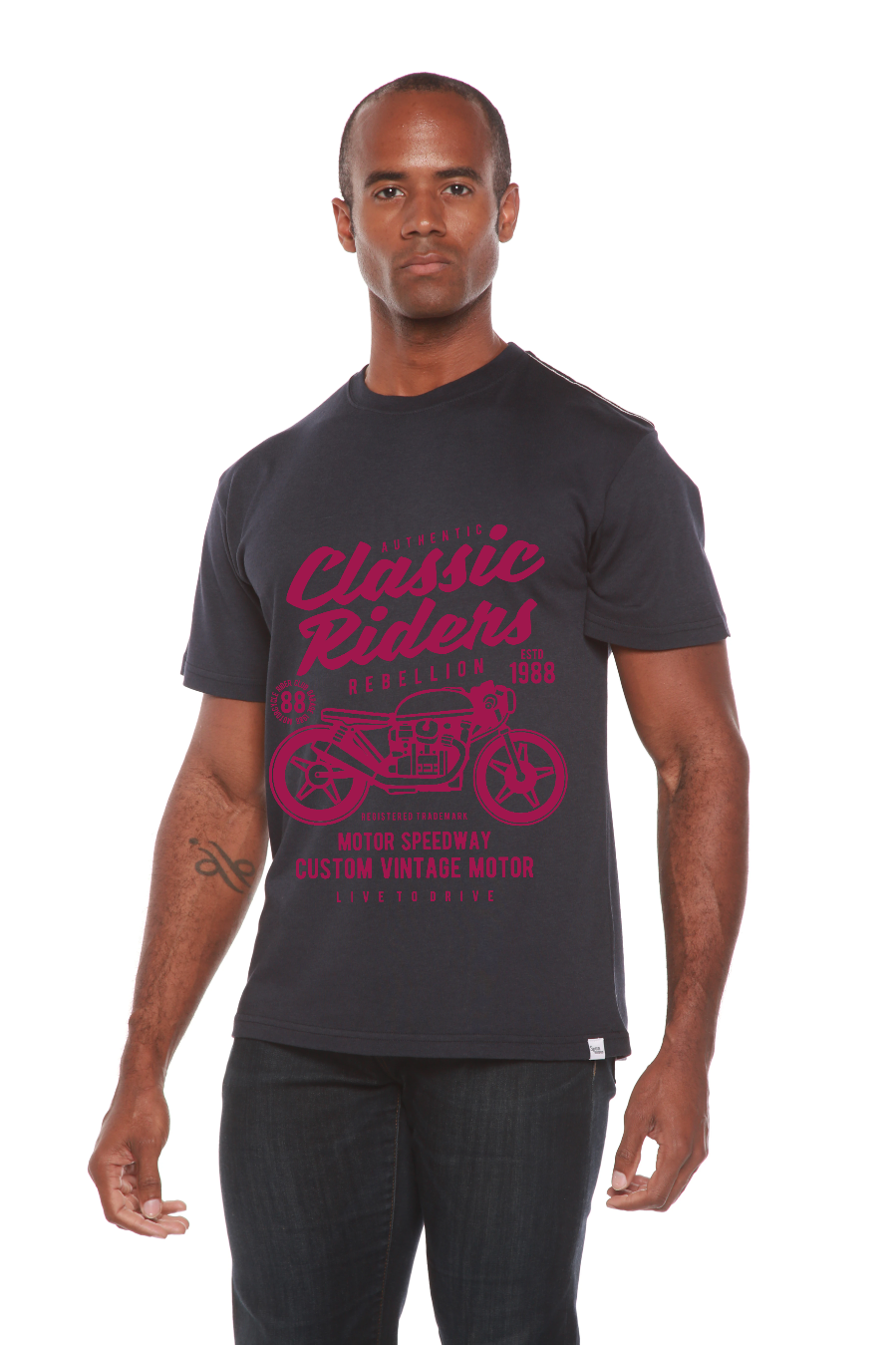 Spun Bamboo Classic Riders Men's Bamboo Viscose/Organic Cotton Short Sleeve Graphic T-Shirt — lifestyle context