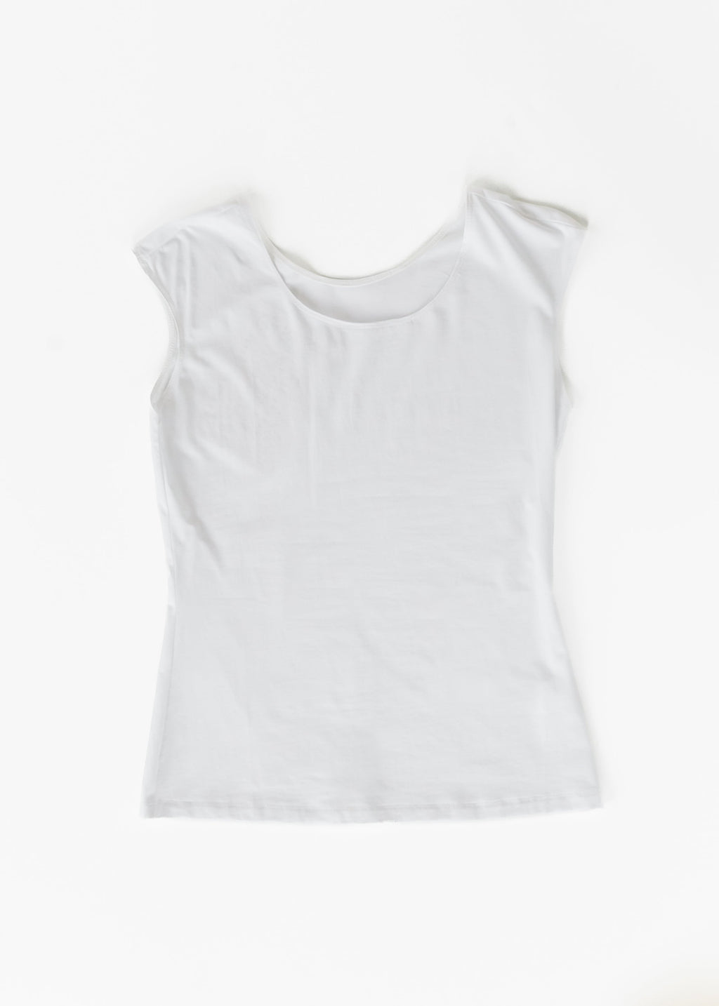 Classic White Cap Sleeve Tank — view 6