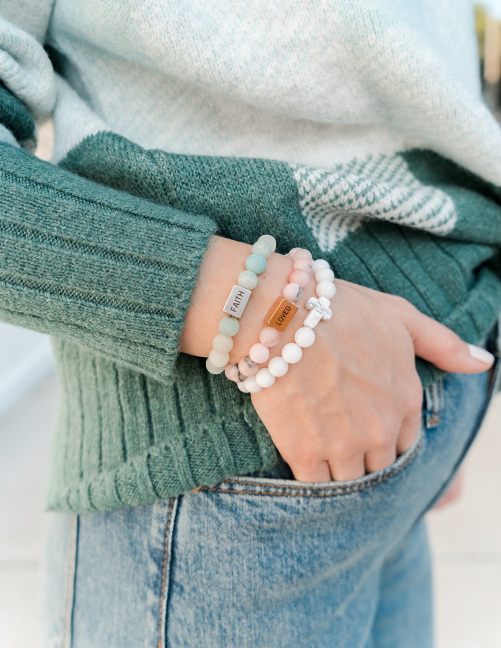 Elevated Faith Classic White Cross — detail close-up