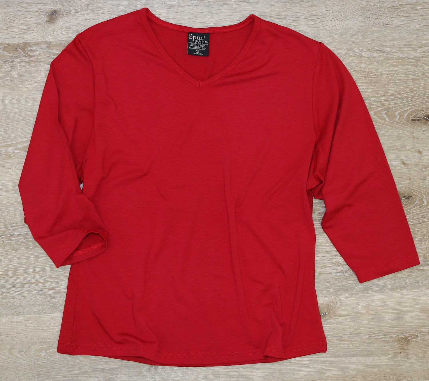 Clearance Women's Bamboo Viscose/Cotton V-Necks 3/4 Sleeve T-Shirt — view 7