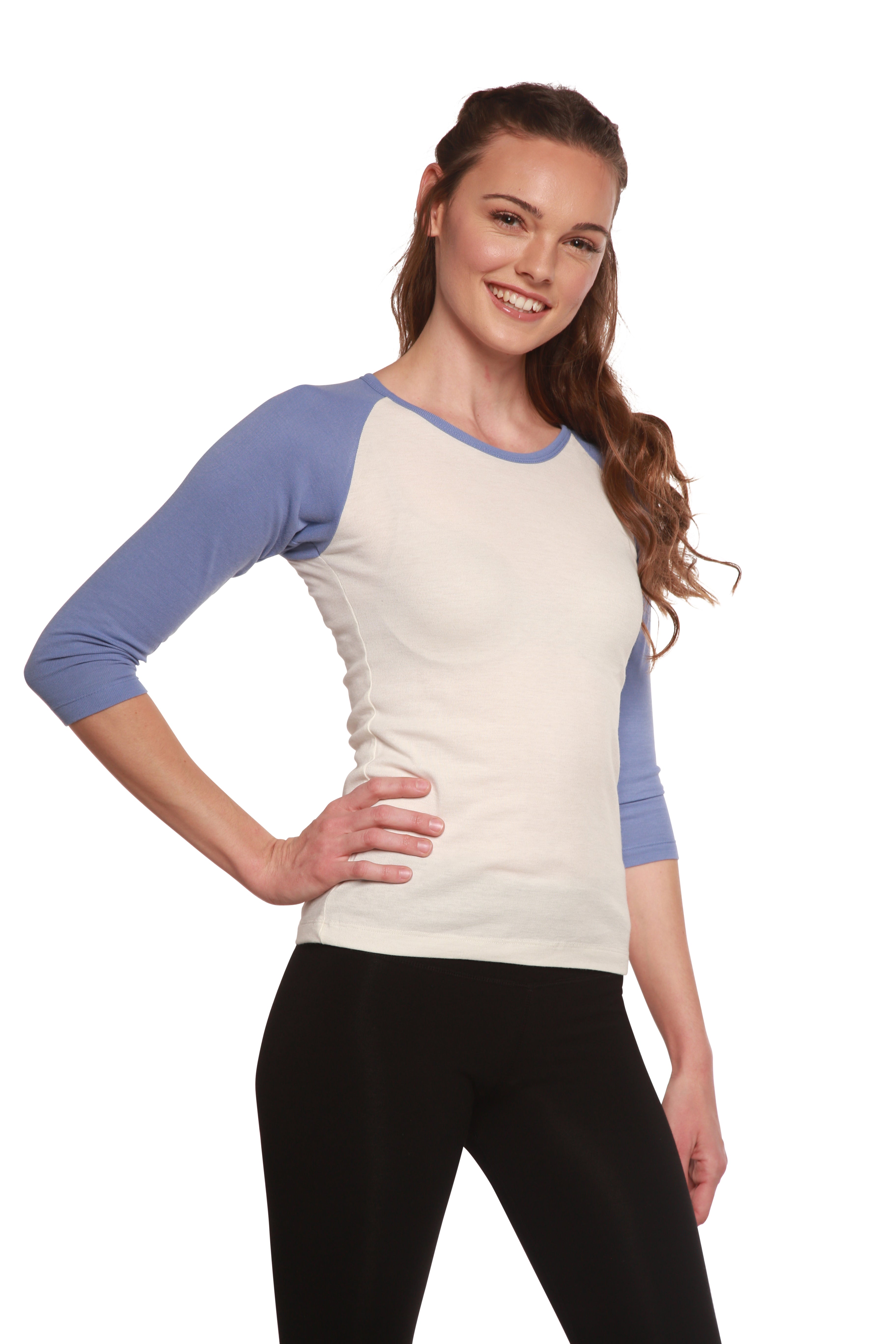 Spun Bamboo Clearance Women's Bamboo Viscose/Sorona 3/4 Sleeve T-Shirt — color detail