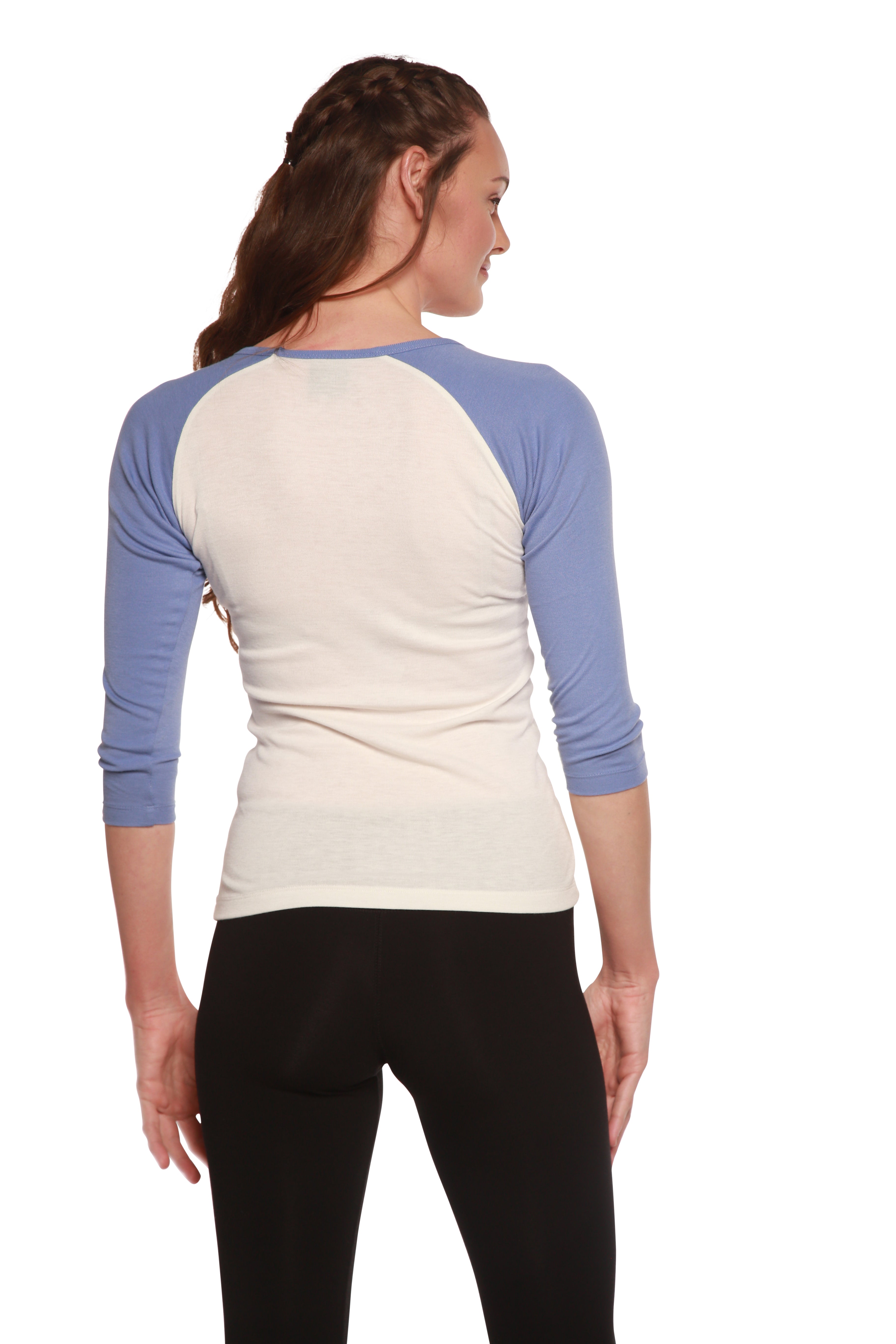 Spun Bamboo Clearance Women's Bamboo Viscose/Sorona 3/4 Sleeve T-Shirt — packaging