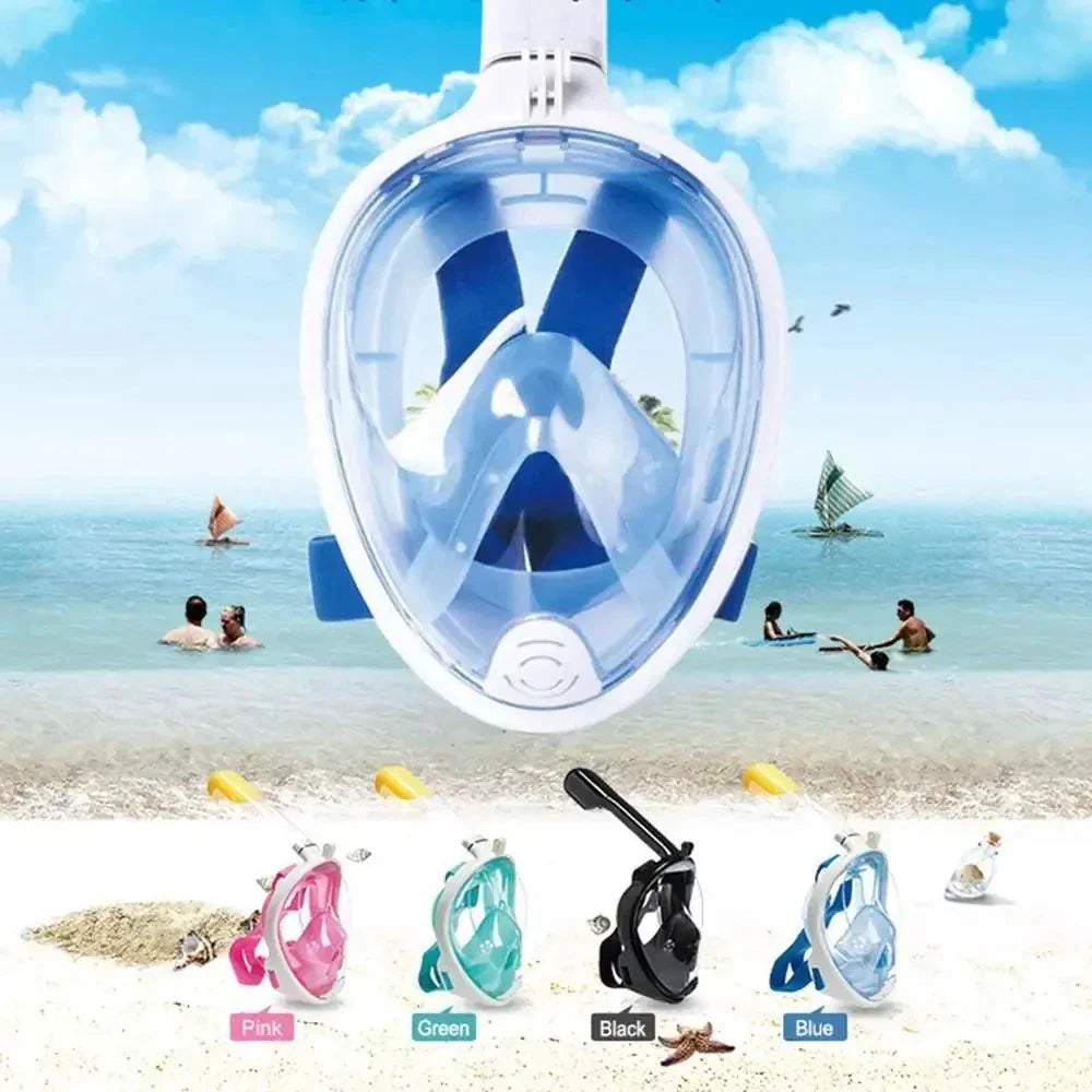 ClearView Snorkel Mask - 180° Vision & Anti-Fog Technology for Ultimate Underwater Adventures