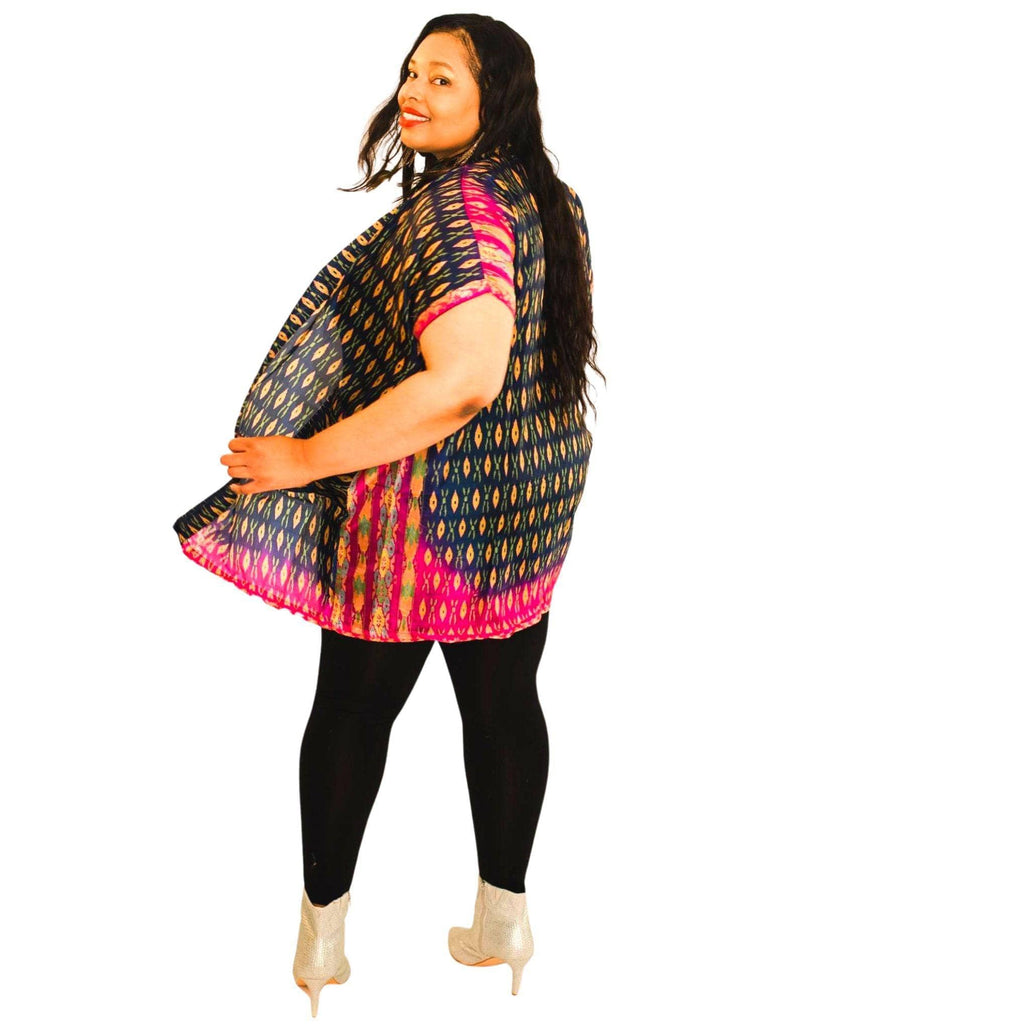 Darn Good Yarn Amara Short Duster — fabric or material detail