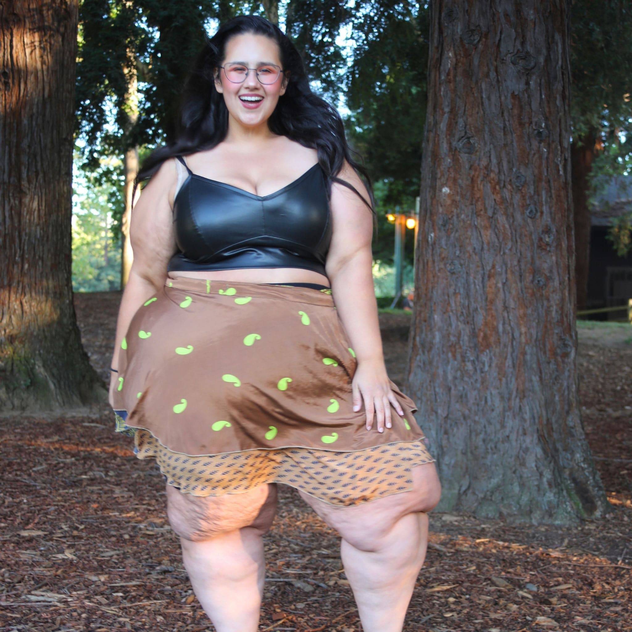 Darn Good Yarn Knee-Length: "Mini" Sari Wrap Skirts — in-use photo