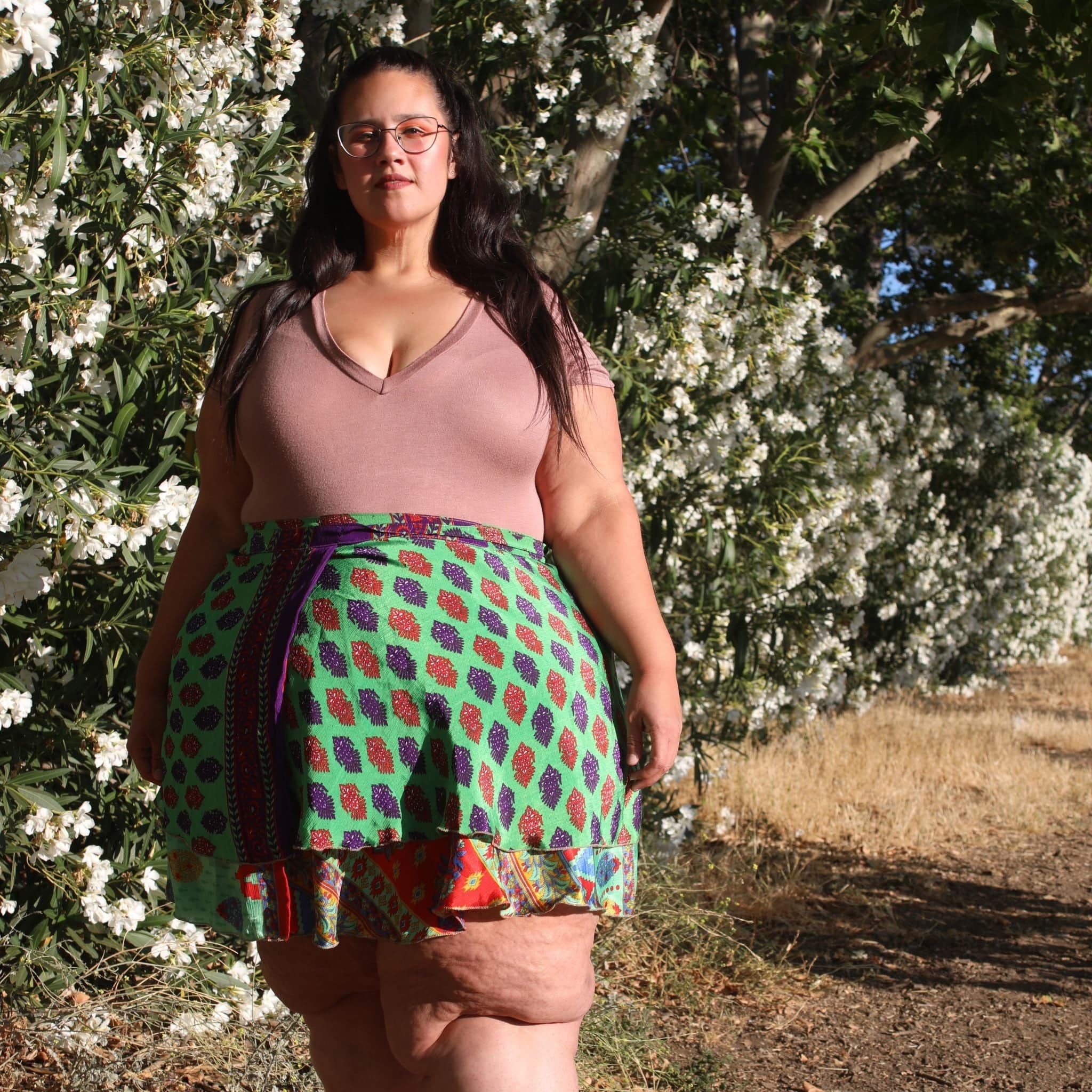 Darn Good Yarn Knee-Length: "Mini" Sari Wrap Skirts — color detail