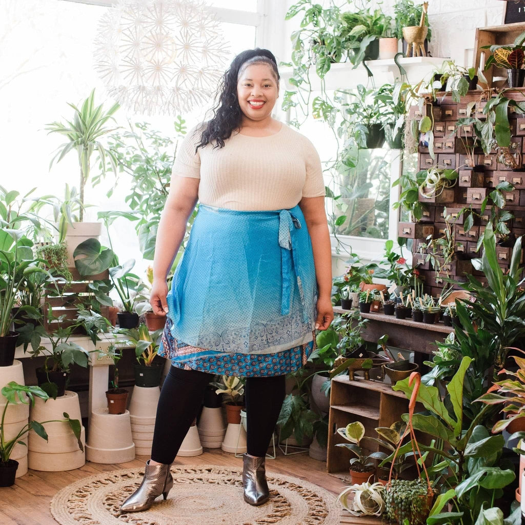 Darn Good Yarn Knee-Length: "Mini" Sari Wrap Skirts — packaging
